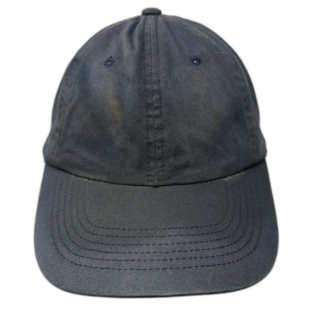 Woolrich Baseball Cap Blue Gold One Size Slideback Cotton Strap Curved Brim Hat